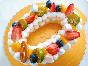 蛋糕作品-数字水果蛋糕